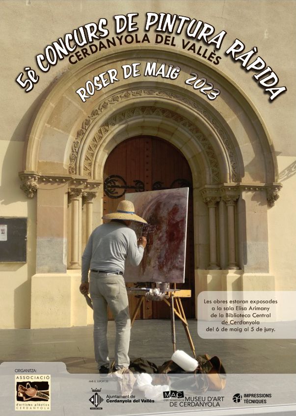 5è Concurs de pintura ràpida. Roser de maig 2023 @ Biblioteca Central de Cerdanyola. Sala Elisa Arimany