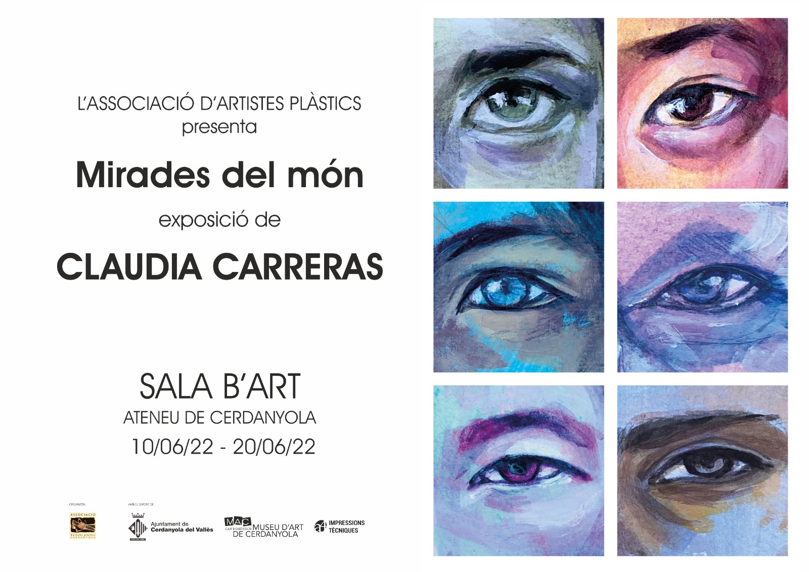 Exposició individual de Claudia Carreras "Mirades del món" @ Ateneu de Cerdanyola del Vallès · Sala B'Art