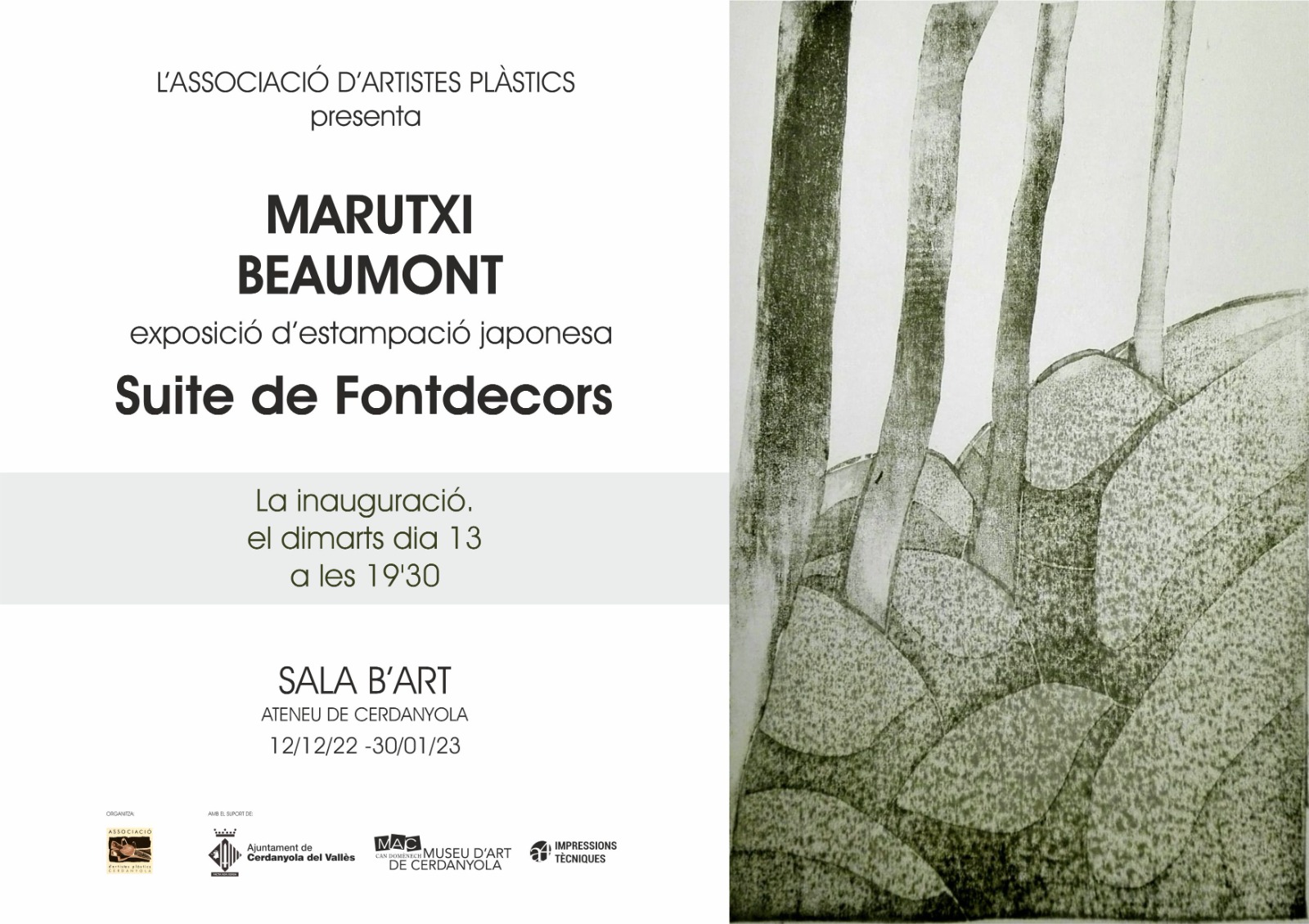 Exposició individual de Marutxi Beaumont @ Ateneu de Cerdanyola del Vallès · Sala B'Art