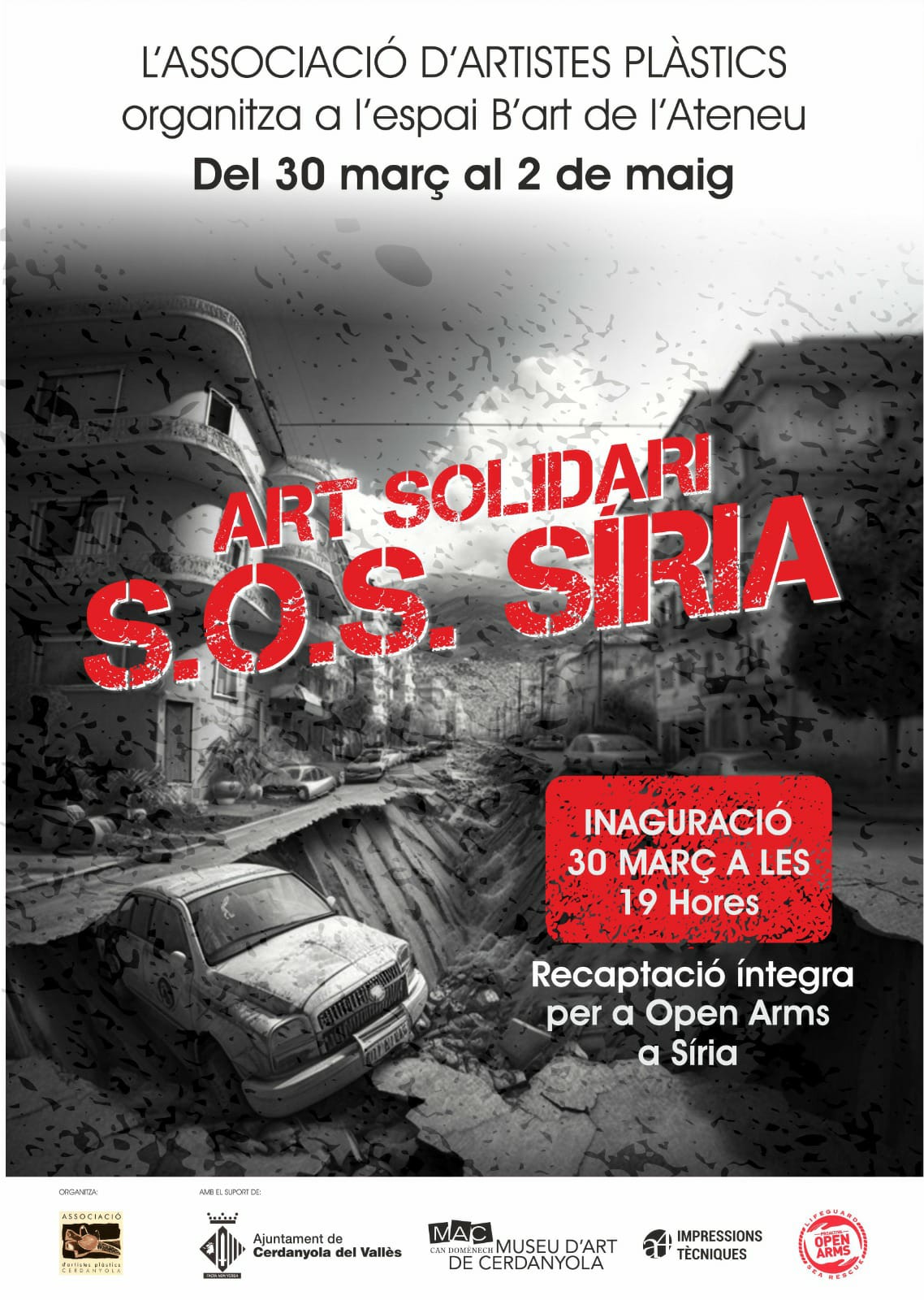 Art solidari S.O.S. Siria @ Ateneu de Cerdanyola del Vallès · Sala B'Art